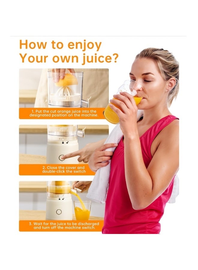 HOMESTAR Portable Juicing Cup, Electric Citrus Juicer, Rechargeable Fruit Juicer, Suitable for Weight Loss, Juice Meal Plans, Household Use, And Travel Carry-on (double-click to Turn On) - Image 5
