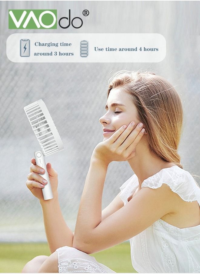 VAOdo - Desktop Fan USB Charging Portable Small Fan Low Noise 3 Gears Strong Wind Removable Handheld Fan - Image 1