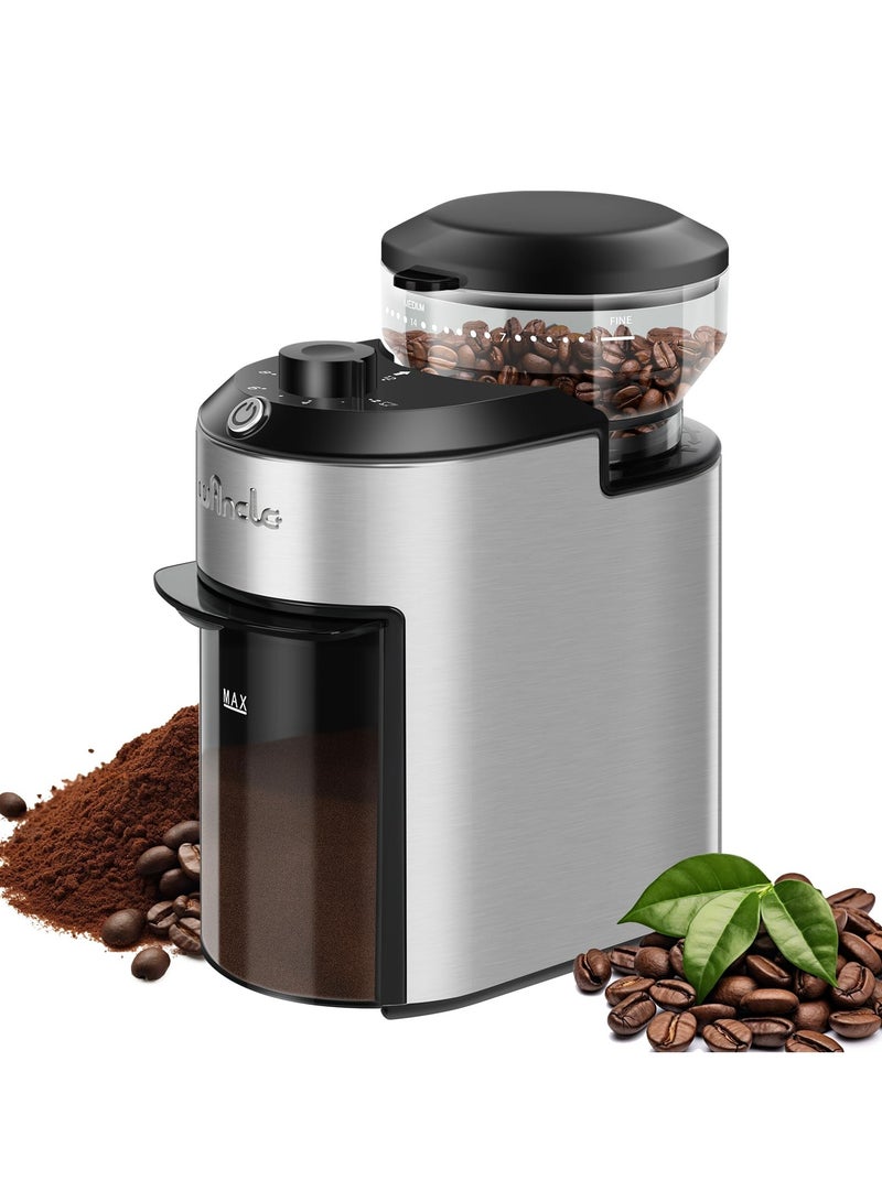 wancle Coffee Grinder Electric with 28 Grind Settings, 2-12 Cup Capacity Coffee Bean Grinder for Espresso, Drip & French Press, Stainless Steel Coffee Grinders with Chamber Cleaning Brush - Image 1