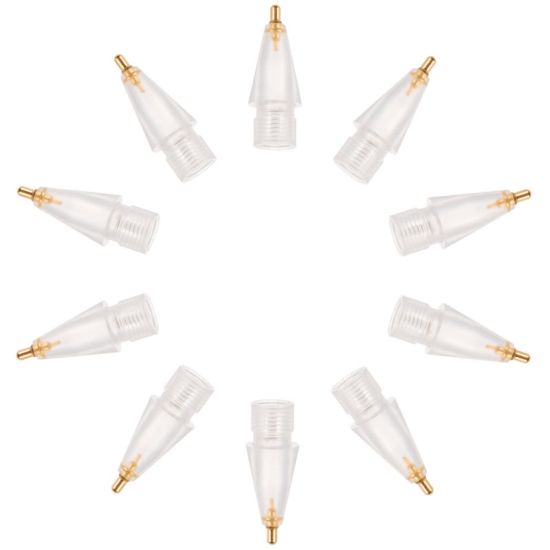 10PCS Tablet Pen Nibs Replacement Compatible for Apple Pencil 1st/ Gen, Stylus Pen Tips, Drawing Tablet Pencil Accessories for Touchscreen - Image 1