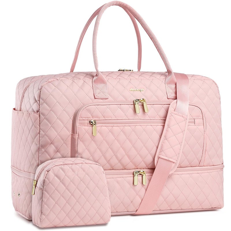LUOCIP Travel Duffle Bag Weekender for Women 38L CarryOn Overnight Personal Item Bag with Shoe Compartment Wet Pocket Weekend Tote Bags with Toiletry Hospital Bags for Labor and Delivery - Image 2
