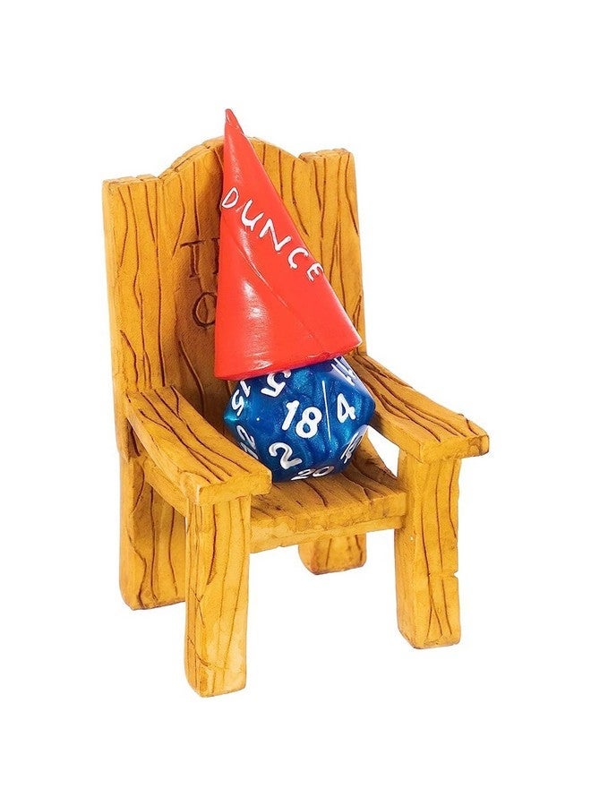 لينكس LYNX DND Dice Jail - Time Out Chair & Dunce Hat تعاقب سيئا في إكسسوارات / هدية من العار للأبراج المحصنة والتنانين. غطاء مصغر يعمل على جميع أشكال الأبعاد والأبعاد D20 و D10 و D8 و D6 و D4 - Image 1