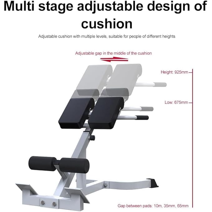 rayihni Cofoee Multifunction Roman Chair Back Extension Machine Height Adjustable Hyperextension Bench Abdominal Exercise Leg Strength Trainer For Home Gym Max Capacity 330 Pounds - Image 4