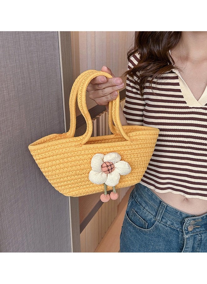 KUYING - New Handmade Woven Bag Flower Bag - Image 1