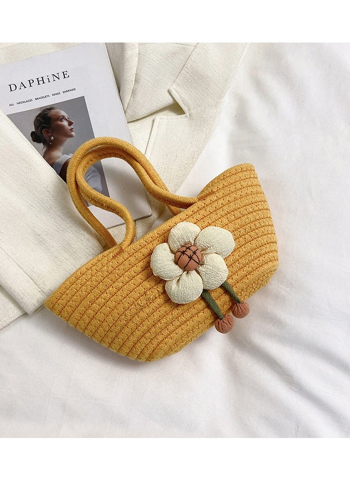 KUYING - New Handmade Woven Bag Flower Bag - Image 1