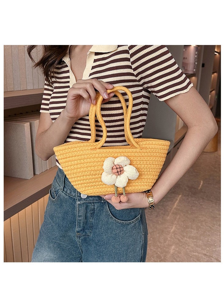KUYING - New Handmade Woven Bag Flower Bag - Image 1