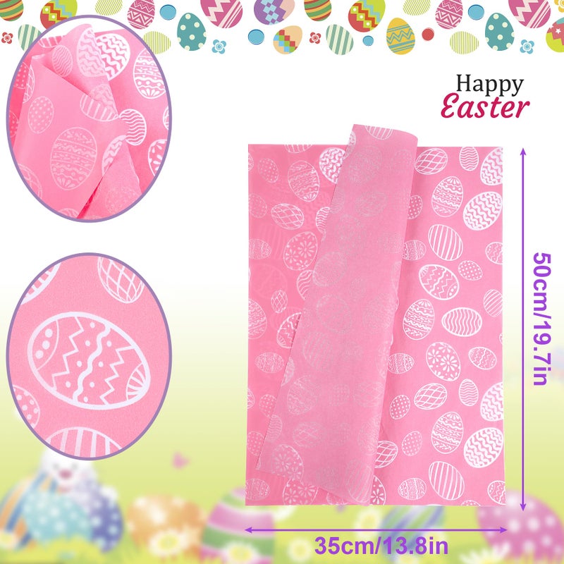 SANNIX 100 Sheets Spring Easter Tissue Paper Pink Green Blue Bulk Gift Wrapping Paper for Easter Gift Wrapping DIY Crafts Birthday Party Spring Decoration 19.7 Ã—13.8 Inch (10 Patterns) - Image 2
