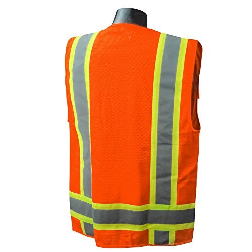 Radians SV6OXL Two Tone Surveyor Class 2 Safety Vest, X-Large, Orange - Image 2