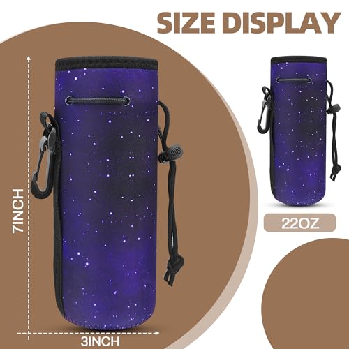 ALEIFLE Water Bottle Carrier,Insulated Neoprene Water Gym Travel bottle Holder Bag Protector Sleeve Case Pouch Cover 0.6L or 0.75L, Great for Stainless Steel and Plastic Bottles (STAR) - Image 2