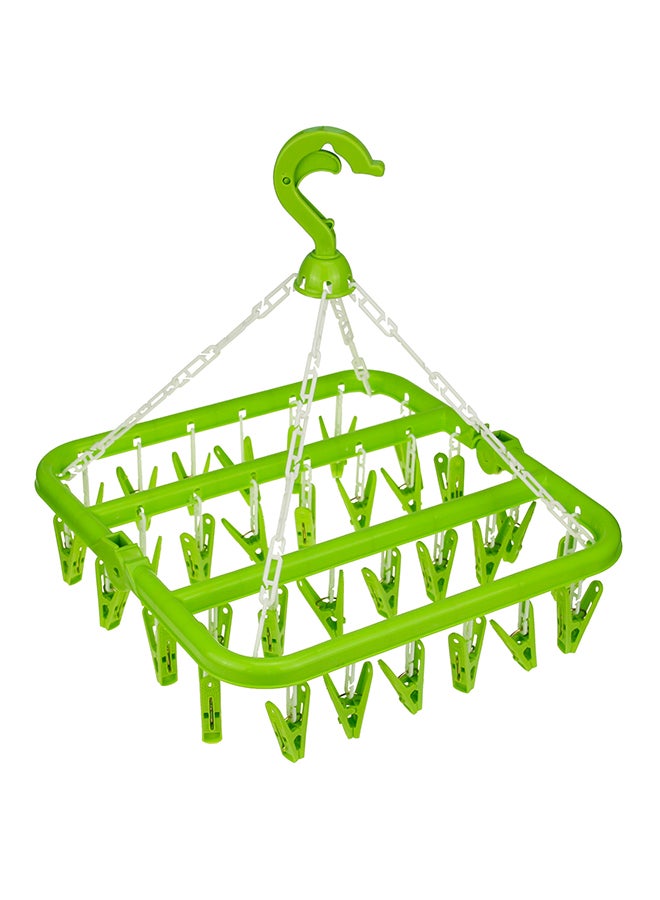 Green Drying Rack Hanger for Socks and Underwear 24 by 32 cm - Image 1
