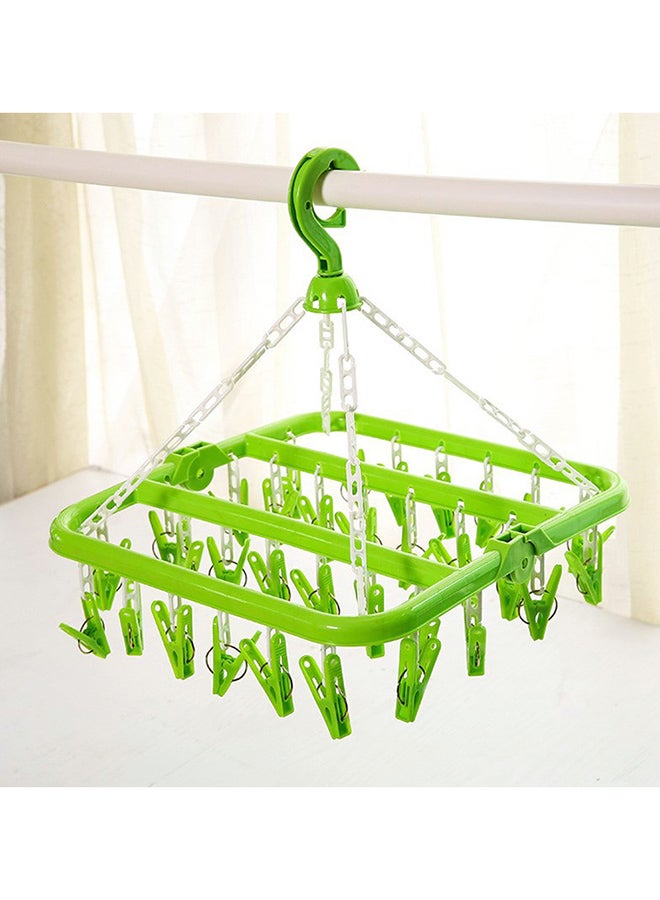 Green Drying Rack Hanger for Socks and Underwear 24 by 32 cm - Image 2