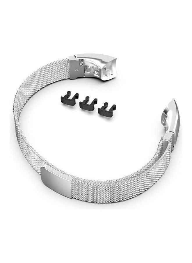 NIBEMINENT - For Huawei Honour 4 And 5 Milanese Wristband Silver - Image 1