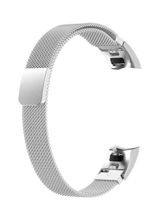 NIBEMINENT - For Huawei Honour 4 And 5 Milanese Wristband Silver - Image 1