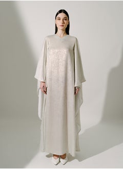 Hadiyath Al Madinah Shimmer White Kaftan - HM  - Image 1