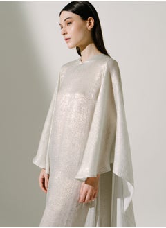 Hadiyath Al Madinah Shimmer White Kaftan - HM  - Image 3
