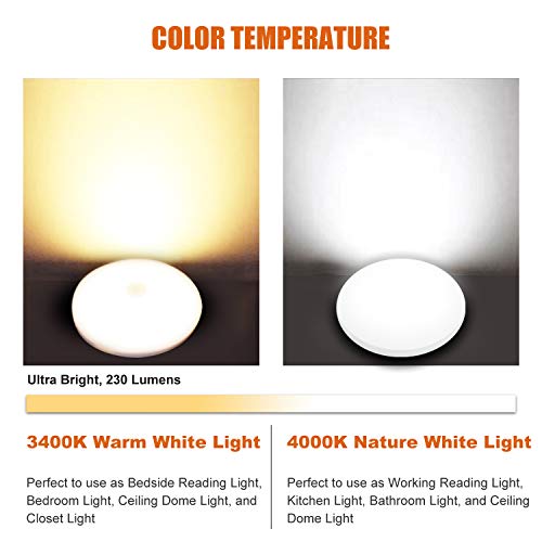 Facon 2-Pack Ultra Slim 3.5'' 12V RV Puck Lights w/Switch, SY-SM35 4000K Cool White LED Interior Lights for RVs, Camper Van, Boats, 12V Dome Light Fixture – cETL Certified - Image 2