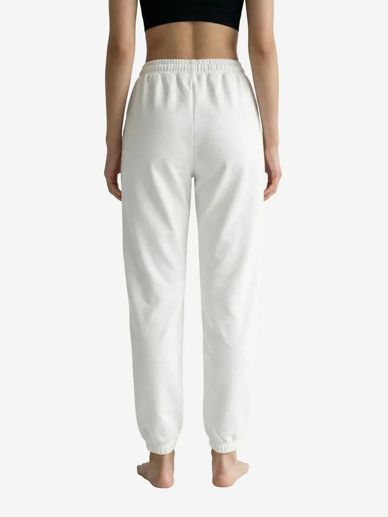 My Fashion White MY FASHION Elastic Waist Jogger Sweatpants for Women | Best Price UAE