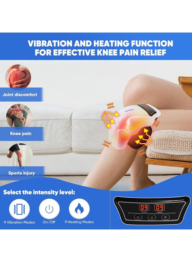 Yameem Knee Massager-Large LED Screen Arthritis Knee Massage Wearable with Heat Rechargeable Electronic Smart Knee Massage for Knee Joint Pain Injury - Image 3