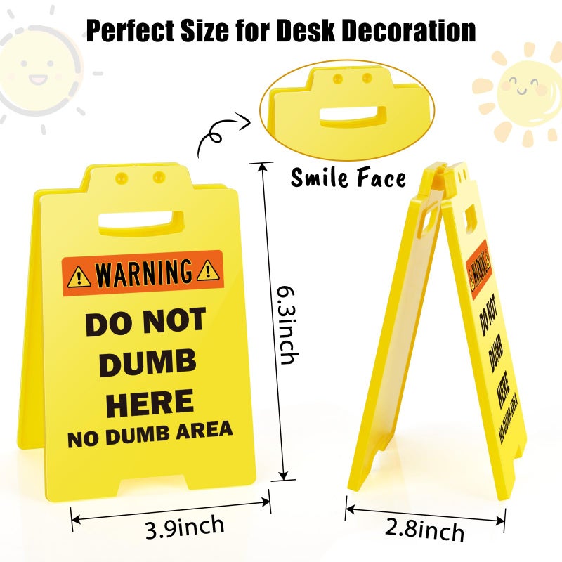 MBL Funny Employee Appreciation Gifts - Fun Gag Office Decor Desk Accessories Cubicle Supplies Gift for Coworker Boss Lady Bosses Day Women Teammate Team Employees, DO NOT DUMB HERE NO DUMB AREA - Image 2