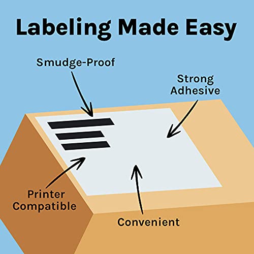 Premium Label Supply White Sticker Full Sheet Shipping Labels – 8.5" x 11" – Laser/Inkjet Compatible – (1 Label/Sheet), 100 Sheets - Letter Size - Image 4