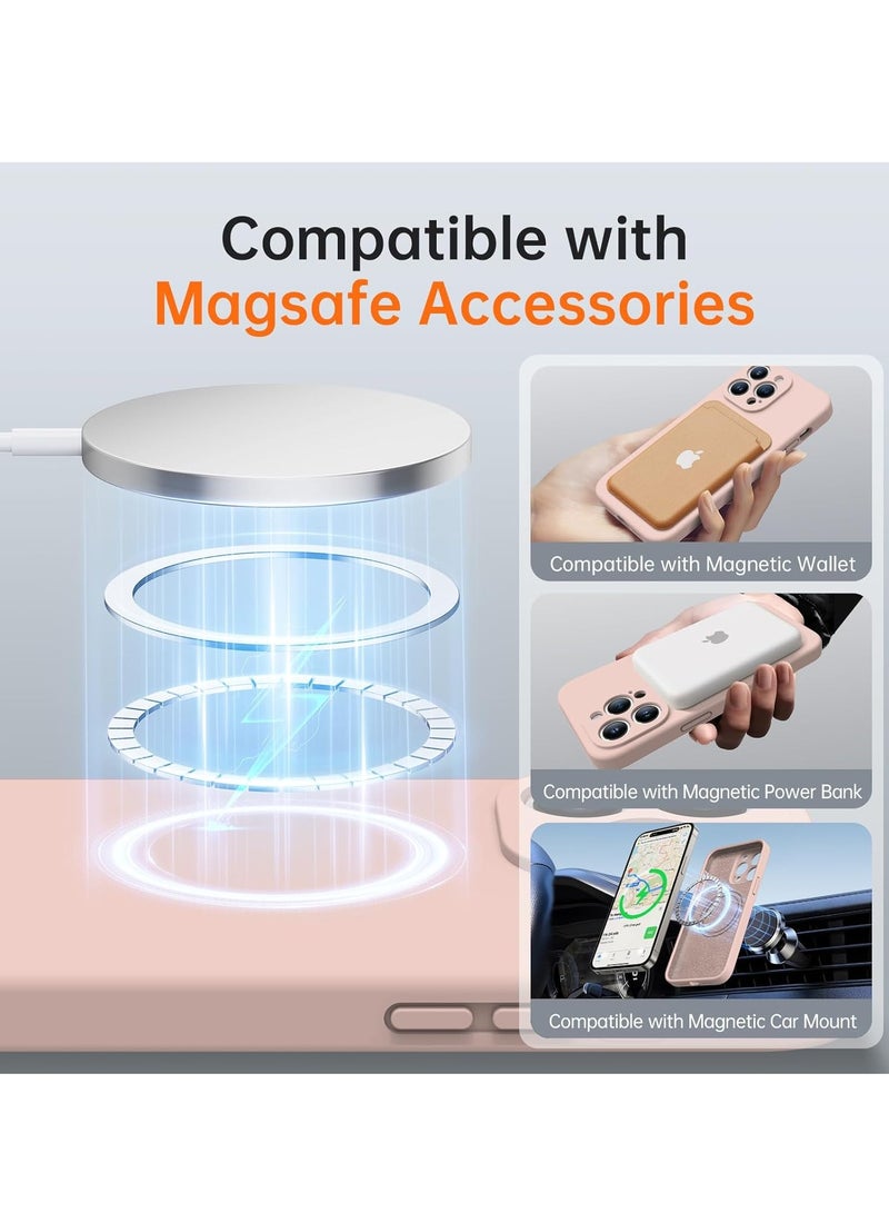 ELTRAZONE iPhone 16 Pro Max Case with 2 Screen Protectors – Liquid Silicone Protective Phone Case (6.9") – Compatible with MagSafe – Upgraded Camera Protection – Baby Pink - Image 2