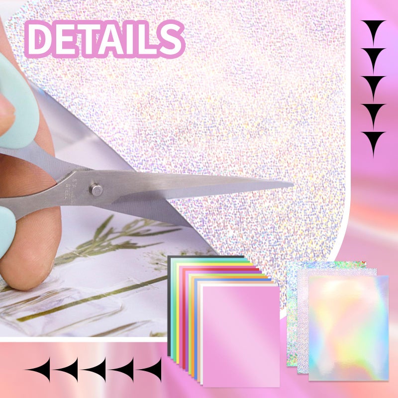 Nitelemn 30 Pack Metallic Cardstock Paper Sheets, 8" x 12" Color Foil Mirror Shimmering Paper 250gsm/92lb For Arts and Crafts, Decorative, Weddings & Birthdays Invitations, Scrapbook Supplies - Image 4