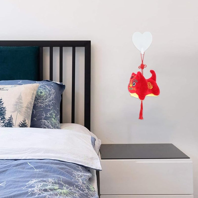 20pcs White Stainless Steel Adhesive Heart Shaped Wall Hooks For Bathroom Office Towel Robe - Image 5