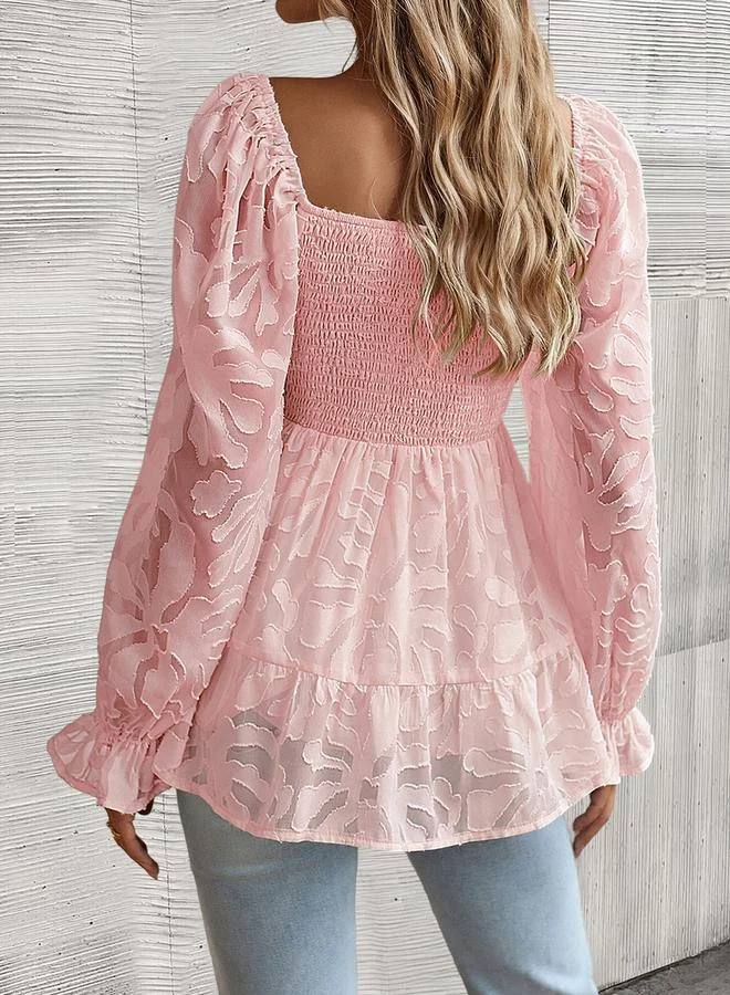 Styli Styli Solid Smocking Detail Top