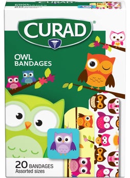 CURAD Curad Bandages, Owls, 6 boxes of 20, 120 Piece Assortment 