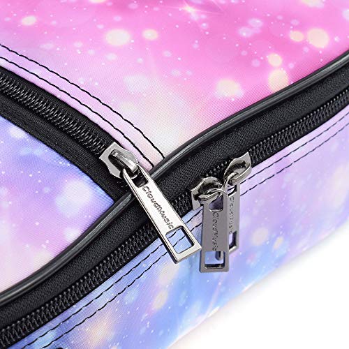 CLOUDMUSIC Ukulele Case Gig Bag Padded Backpack For Soprano 21" Inch(Soprano,Pink Purple Starry Night) - Image 3