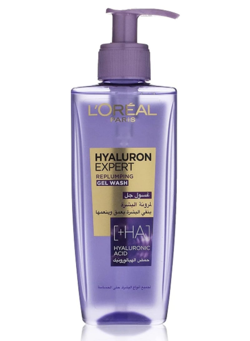لوريال باريس غسول جل هيالورون إكسبرت لمرونة البشرة ينقي البشرة و ينعمها - 200 مل