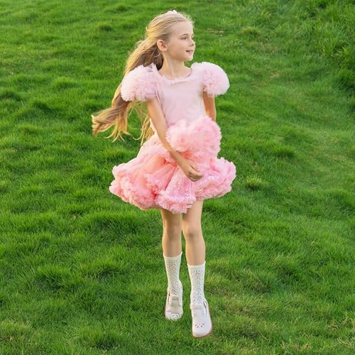 Felix & Flora Toddler Little Girl Beige Mary Jane Dress Shoes Ballet Flats for Flower Girl Party School ShoesBeige11 Little Kid - Image 3