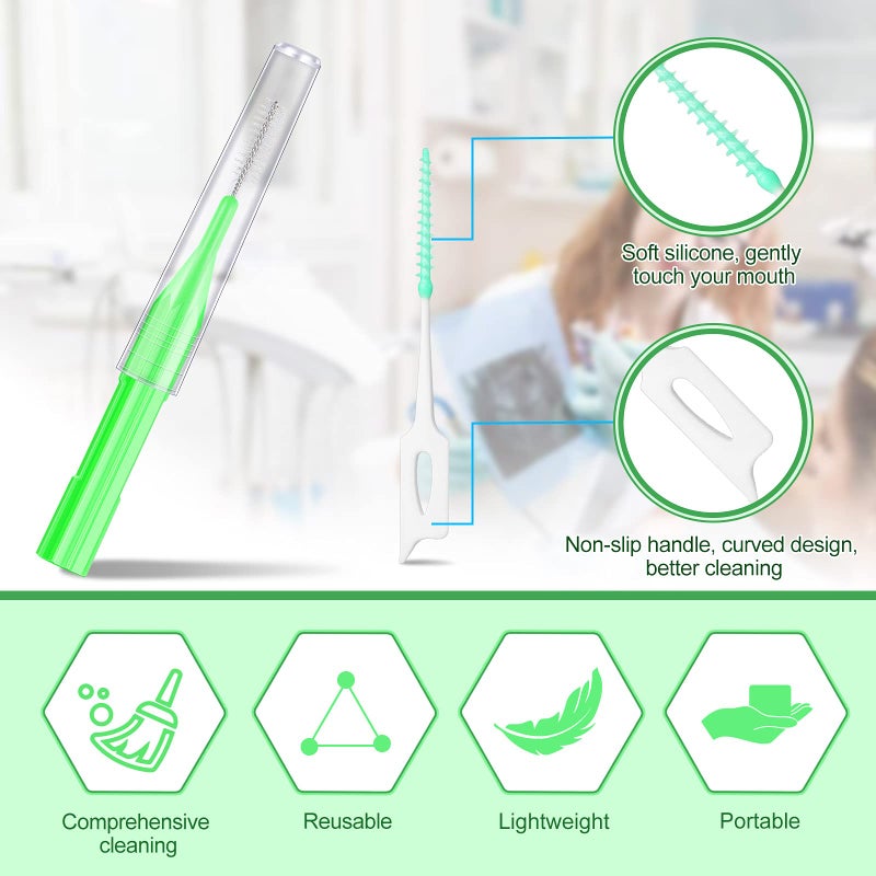 Zopeal 250 Pieces Braces Flossers Interdental Brush for Cleaner Tooth Toothpick Dental Teeth Flossing Picks Head Oral Dental Hygiene Cleaning Tool Soft Cleaners - Image 3