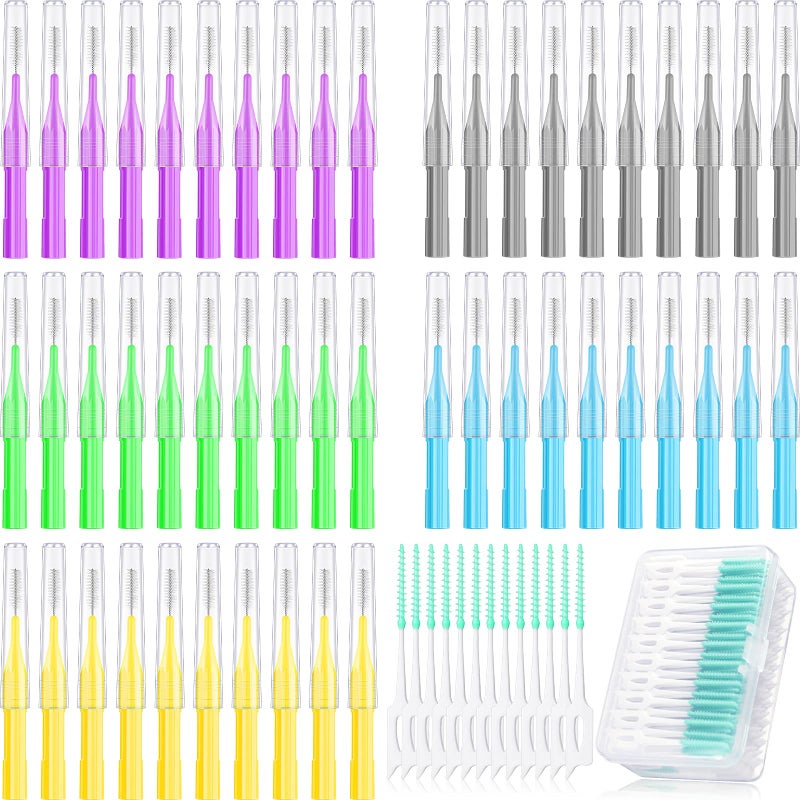 Zopeal 250 Pieces Braces Flossers Interdental Brush for Cleaner Tooth Toothpick Dental Teeth Flossing Picks Head Oral Dental Hygiene Cleaning Tool Soft Cleaners - Image 1