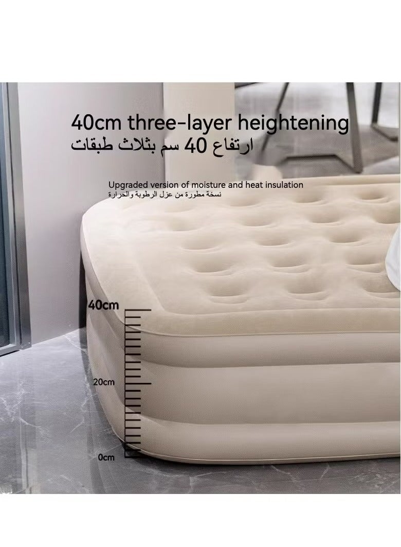 Generic Outdoor Camping Waterproof Air Mattress Fast Auto Inflatable Bed Portable Home Inflatable Sofa Bed Built-in Electric Pump Inflatable Outdoor Mat for Tent Camping Car Truck - Image 4