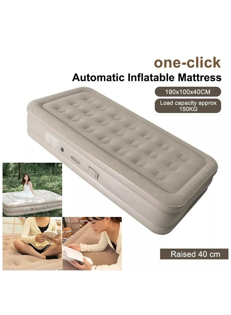 Generic Outdoor Camping Waterproof Air Mattress Fast Auto Inflatable Bed Portable Home Inflatable Sofa Bed Built-in Electric Pump Inflatable Outdoor Mat for Tent Camping Car Truck - Image 1