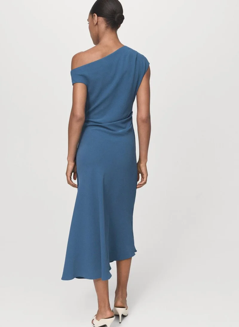 MANGO Asymmetrical midi-dress