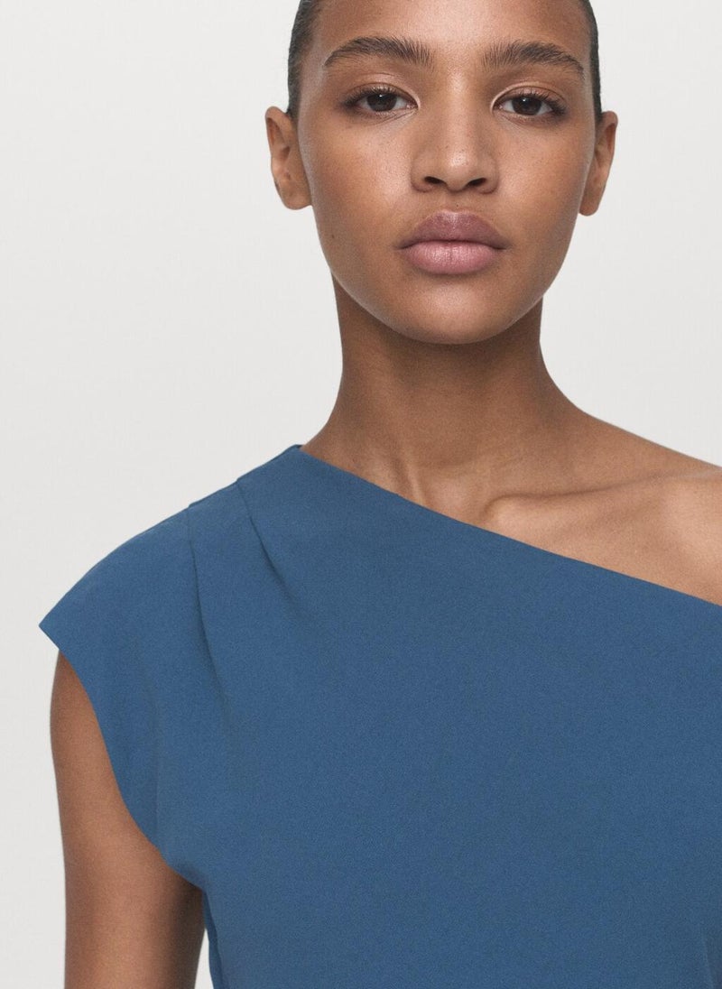 فستان ميدي غير متماثل