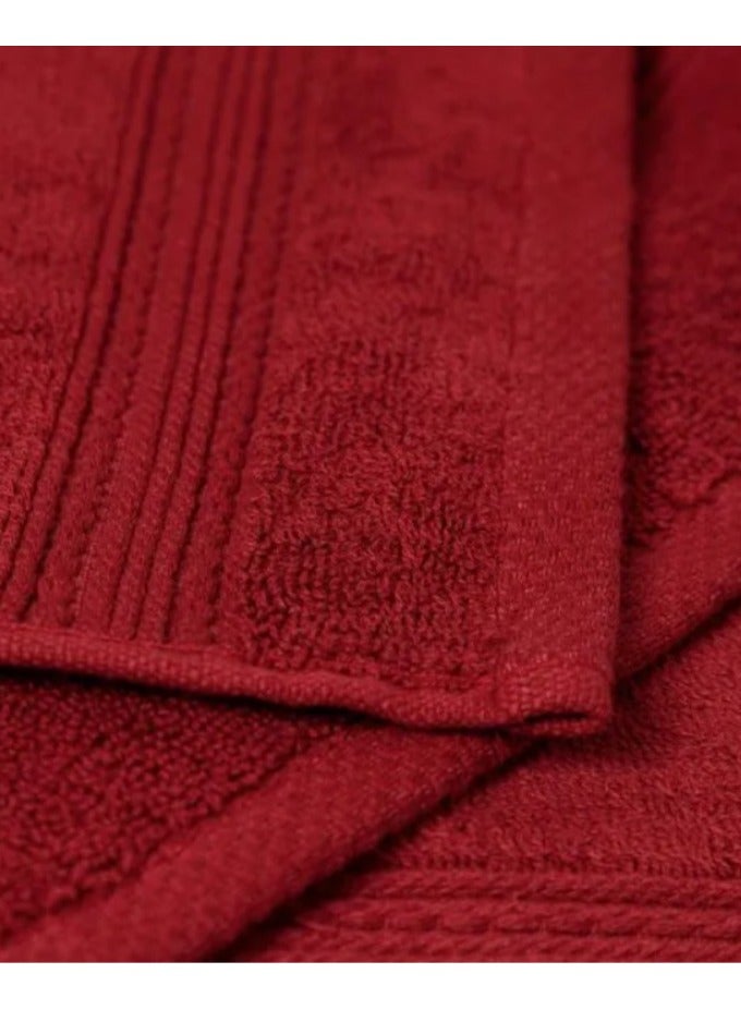 REZLAN UAE Premium Classic Cotton Face Towel Red - Medium Size (50 x 90 cm) - Image 3