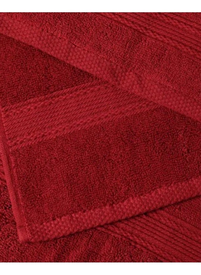 REZLAN UAE Premium Classic Cotton Face Towel Red - Medium Size (50 x 90 cm) - Image 2