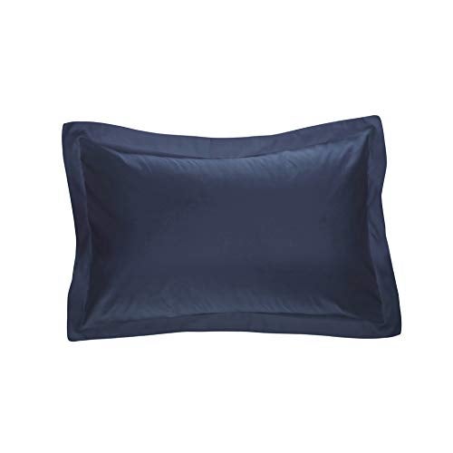 Fresh Ideas Poplin Tailored 2-Pack Pillow Sham, Standard, Navy - Image 2