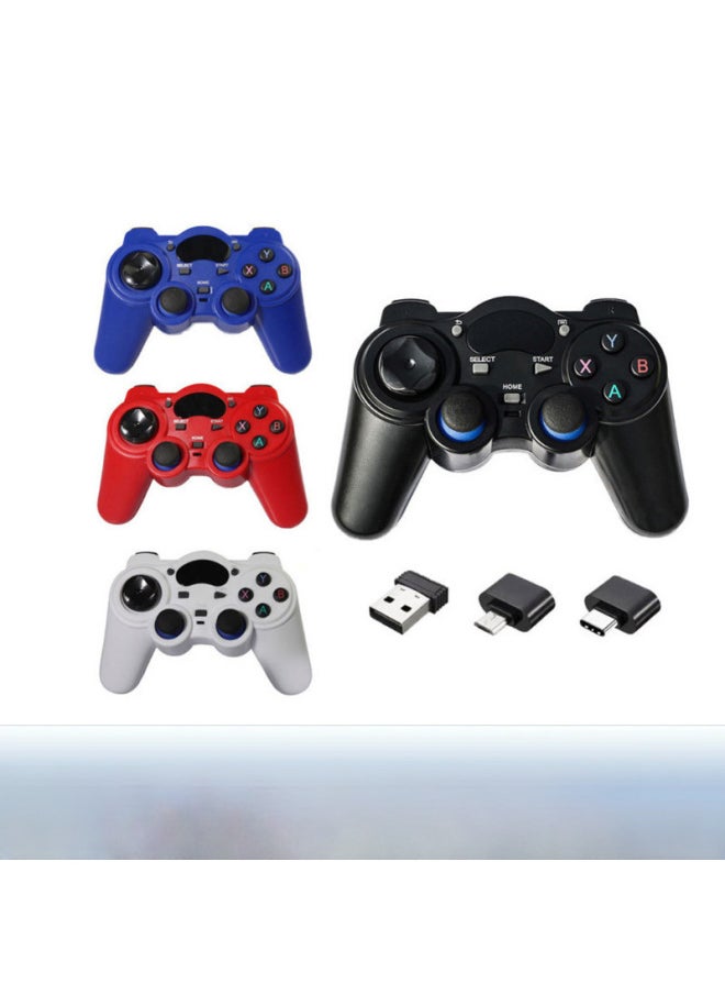 Generic Wireless 2.4G Android Game Controller For TV Computer PC360 TVBOX STEAM ABS Material USB Interface Entry Level Handle-Product Color:Red MICRO OTG  - Image 2