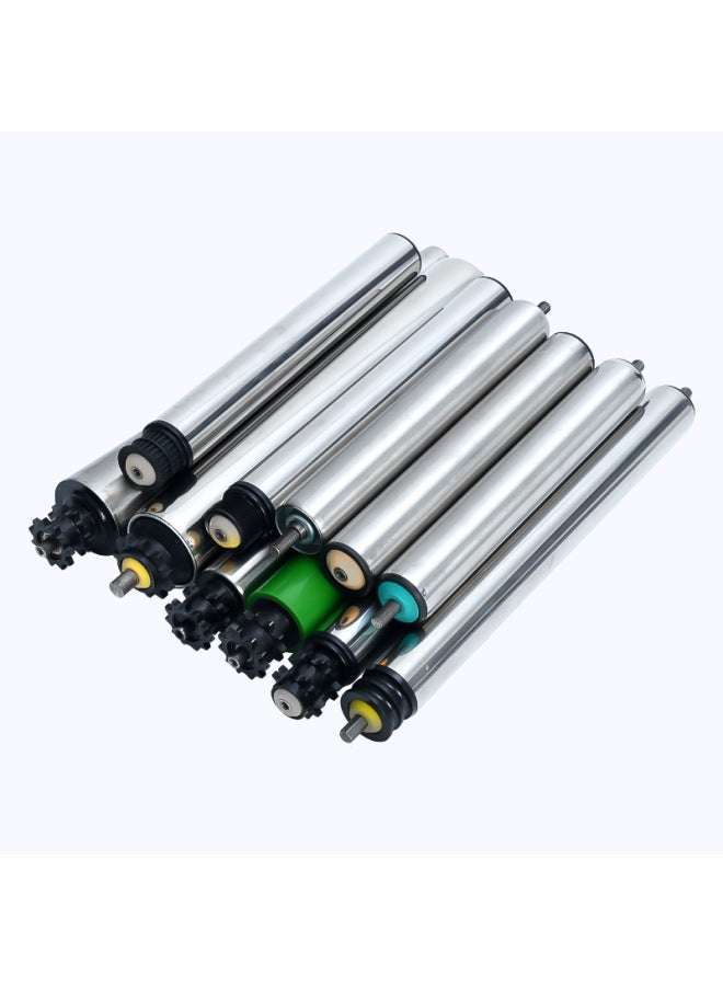 Stainless Steel Sprocket Roller Conveyor Belt Rubber-coated Unpowered Roller Multi-joint Belt Gear Synchronous Wheel Sprocket Roller-Specifications:1  - Image 5