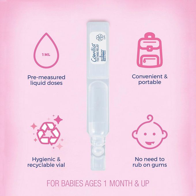 Boiron Camilia Teething Drops For Daytime And Nighttime Relief Of Painful Or Swollen Gums And Irritability In Babies 60 Count - Image 3
