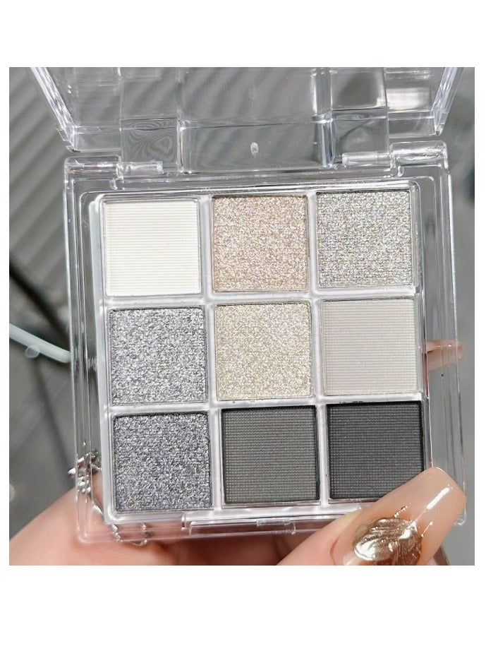  لون صدى لوحة ظلال العيون الدخانية باللون الأسود والرمادي، 9 ألوان، لوحة ظلال العيون اللامعة غير اللامعة، ظلال العيون الدخانية المقاومة للماء والتي تدوم طويلاً للفتيات والنساء - Image 5