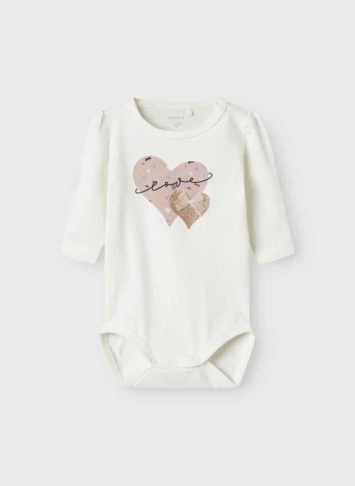 NAME IT Kids Nbfkinin Heart Printed Bodysuit - Image 1
