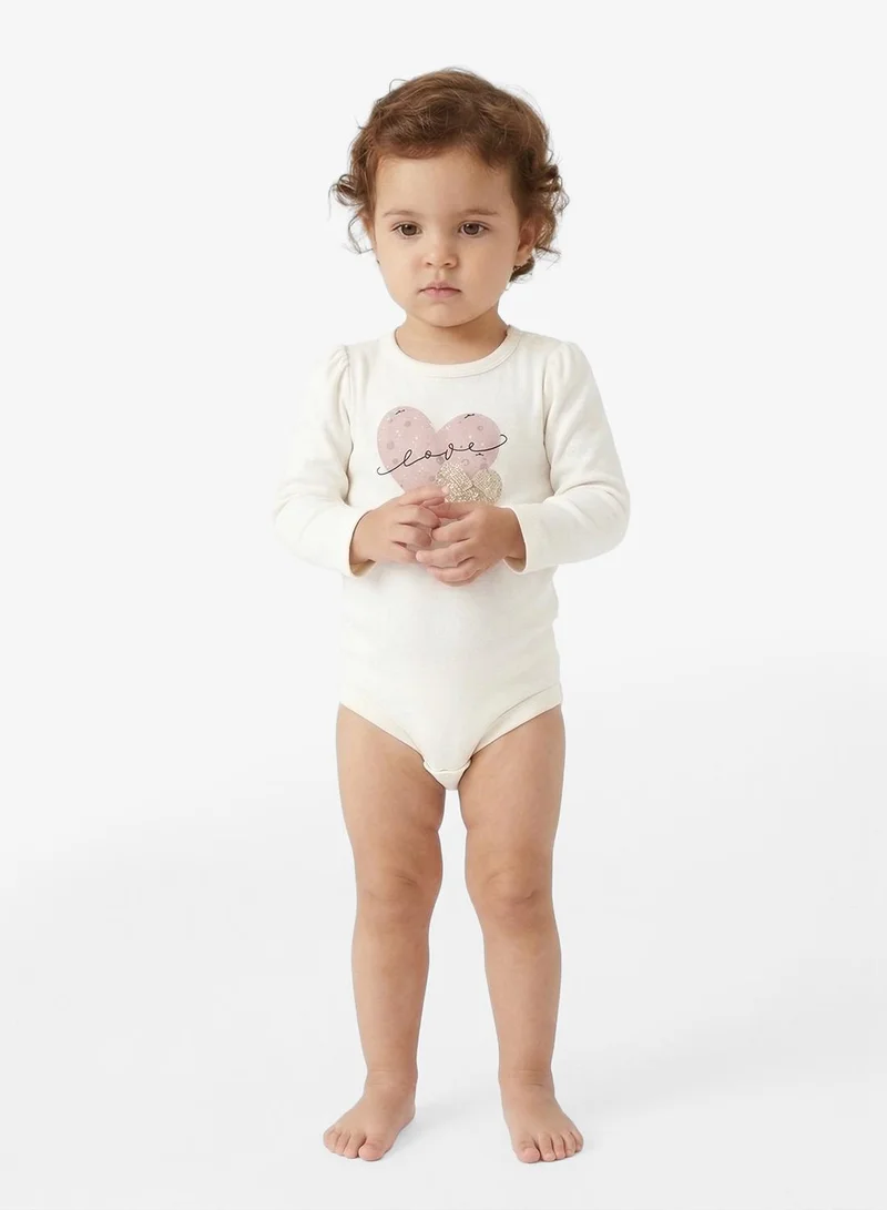 NAME IT Kids Nbfkinin Heart Printed Bodysuit