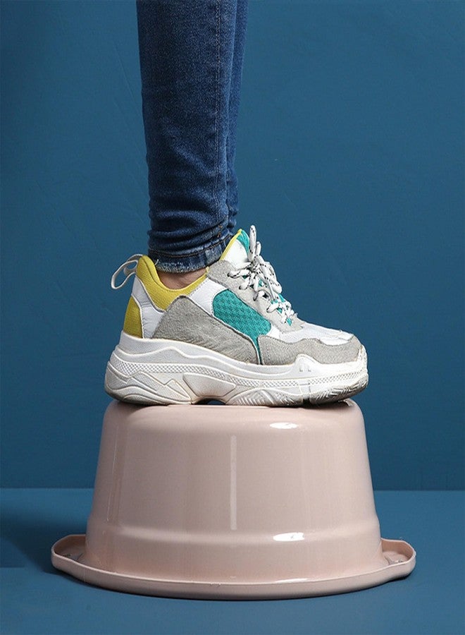 Zerodis Large Capacity Plastic Washing Basin with Double Handles for Face, Baby, Adult, Foot Multipurpose Tub for Home Bathroom (Small‑Peach) - Image 5