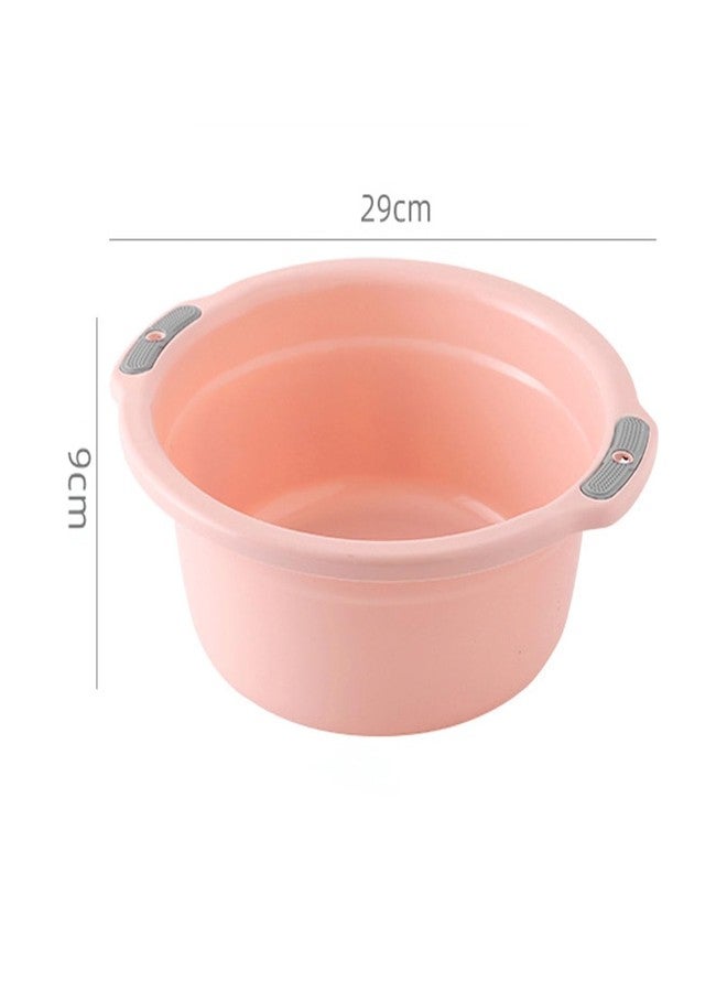 Zerodis Large Capacity Plastic Washing Basin with Double Handles for Face, Baby, Adult, Foot Multipurpose Tub for Home Bathroom (Small‑Peach) - Image 2