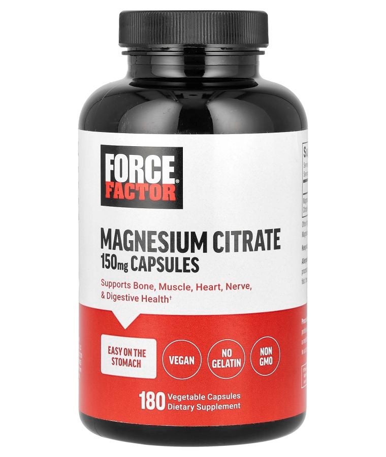 Force Factor Magnesium Citrate 150 mg 180 Vegetable Capsules